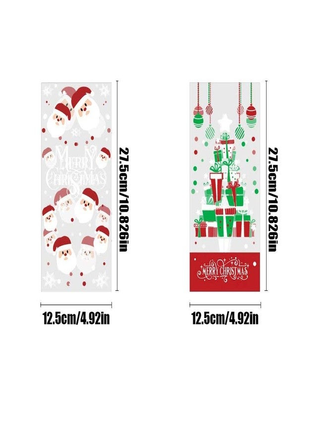 VEYLIN 120Pcs Christmas Cellophane Goody Bags, Xmas Cello candy Bags with Ties for Holiday Party Favors - Image 3